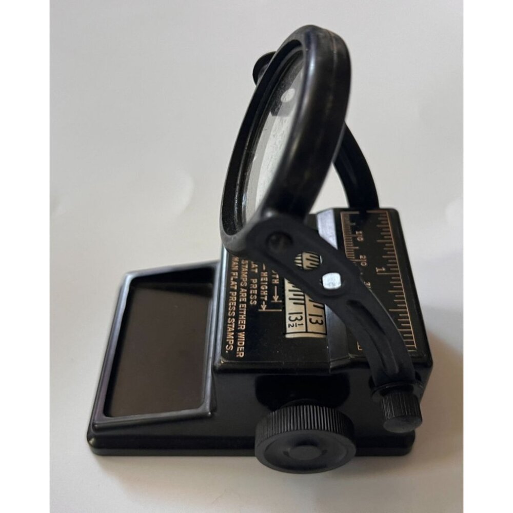 Vintage 1930s Roto-Gage Stamp Collector Measuring Device, Read Amazing History! - Picture 3 of 11